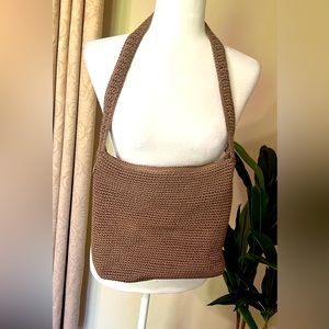 The Sak Hobo Crochet Brown bag 12"x11"x 2.5"